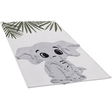 Covor cu motiv de elefant și model de plante