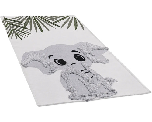 Covor cu motiv de elefant și model de plante
