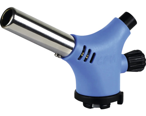 Arzător cu gaz cu inserție metalică și carcasă din plastic albastru