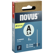 Nituri pop Novus A 2,4 milimetri în cutie de carton