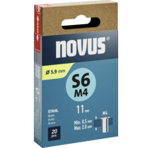 Nit Novus S6 M4, diametru 5,9 mm, oțel, 20 bucăți