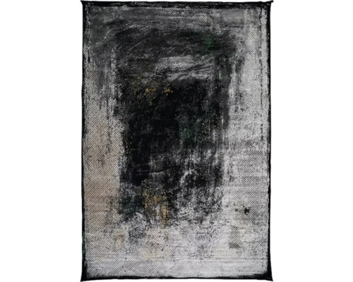 Covor modern Pera Mohan negru 80x150 cm Covor decorativ cu model abstract pentru interior.