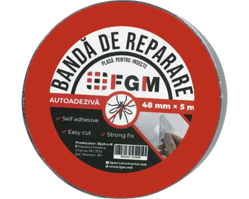 Rolă de bandă adezivă autoadezivă pentru plase de insecte, 48 milimetri pe 5 metri