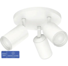 Lumină de plafon cu trei spoturi, compatibilă cu Smart Home