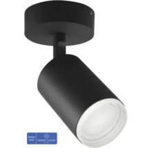 Spot negru de plafon pentru interior cu funcție Smart Home.