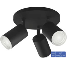 Lumină de plafon cu trei spoturi, potrivită pentru sistemele Smart Home