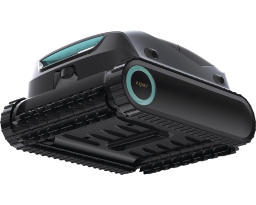 Robot negru de curățat piscina cu șenile