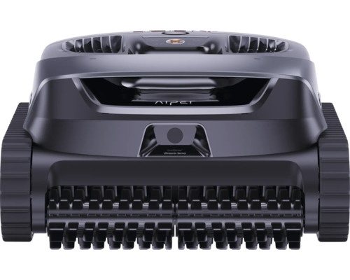 Logo AIPER pe un robot de curățare a piscinei cu senzor cu ultrasunete