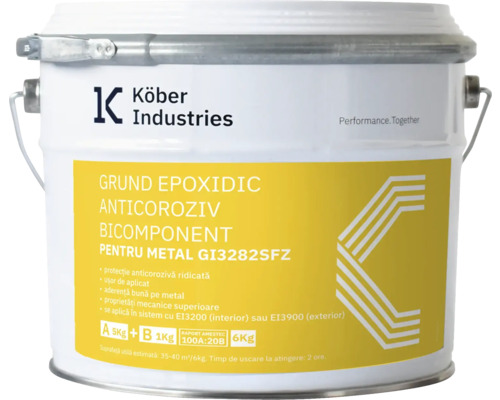 Grund epoxidic anticoroziv bicomponent pentru metal Köber Industries GI3282SFZ gri 6 kg Grund epoxidic anticoroziv bicomponent pentru metal Köber Industries GI3282SFZ gri 6 kg