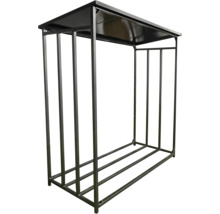 Suport metalic pentru lemne de foc cu acoperiș