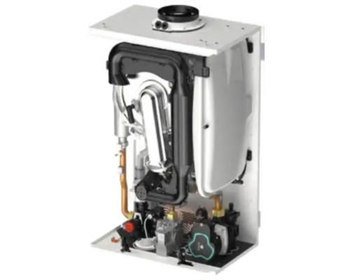 Centrală termică deschisă pentru a arăta componentele interne