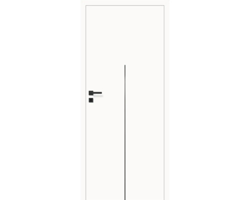 Foaie de ușă Classen alb mat Milk 1C 203,5x74,4 cm dreapta 3 balamale Ușă de interior netedă cu design simplu și feronerie