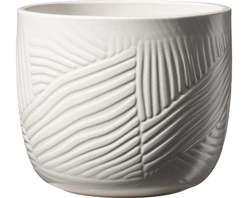 Mască ghiveci Soendgen Leon ceramică Ø 14 cm H 12 cm alb Ghiveci de flori cu model în relief