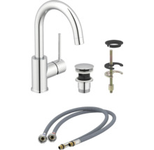 Baterie lavoar cu garnitură de scurgere și furtunuri flexibile