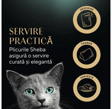 Pliculețe cu hrană pentru pisici Sheba pentru o servire practică și curată