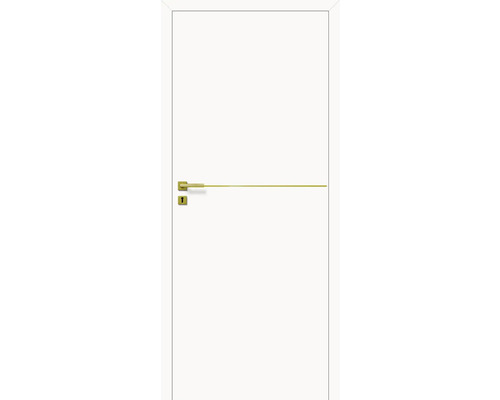 Foaie de ușă Classen alb mat Milk 4Z 203,5x74,4 cm dreapta 3 balamale Ușă interioară albă cu feronerie