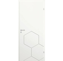 Ușă de interior cu design hexagonal și set de mânere