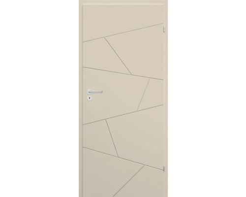 Foaie de ușă Classen Kasmir Linea 2.12 203,5x84,4 cm dreapta 3 balamale Ușă cu model geometric, mâner și broască