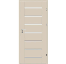 Ușă de interior modernă cu elemente decorative orizontale și feronerie