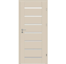 Ușă de interior cu caneluri orizontale și set de mânere