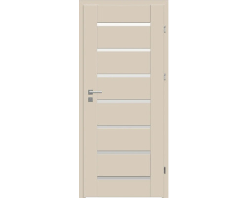 Foaie de ușă Classen Kasmir Greco 3 203,5x74,4 cm dreapta 3 balamale Ușă interioară modernă cu ornamente orizontale și set de clanțe