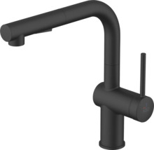 Baterie de bucătărie neagră cu duș extractibil