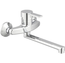 Baterie de bucătărie de perete cu gura de scurgere pivotantă