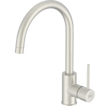 Baterie de bucătărie metalică cu gât înalt