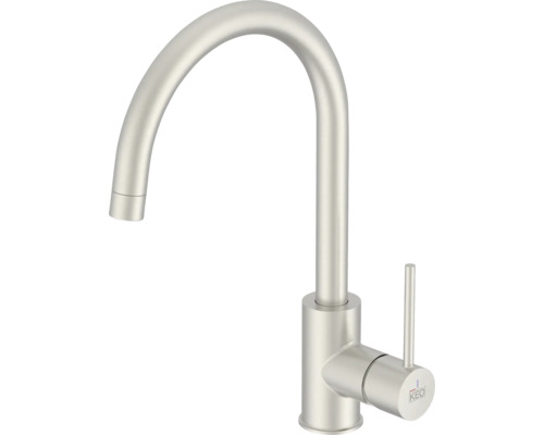 Baterie bucătărie monocomandă KEO KASIA inox periat Baterie de bucătărie metalică cu gât înalt