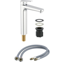 Baterie lavoar cu accesorii de montaj și furtunuri de conectare