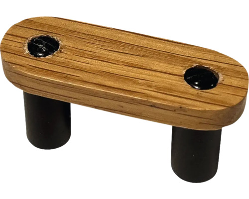 Mâner de mobilier din lemn cu picioare de fixare