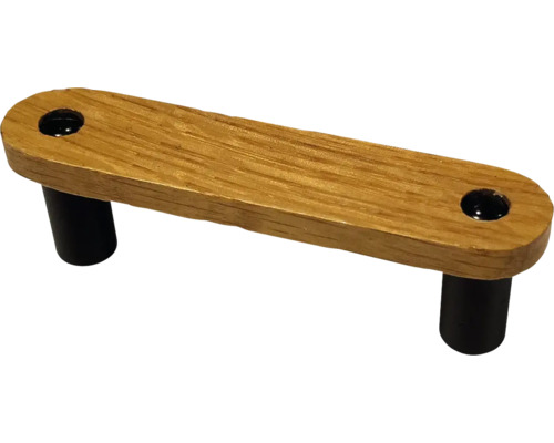 Mâner de mobilă din lemn cu două picioare de fixare