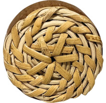 Suport rotund împletit din fibre naturale