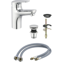 Baterie, garnitură de scurgere și furtunuri de conectare pentru lavoar