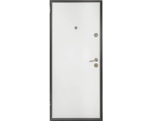 Ușă albă cu clanță și vizor