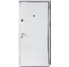 Ușă de siguranță albă cu feronerie argintie