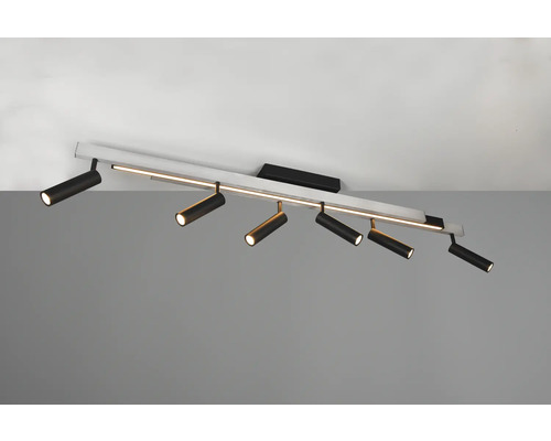 Plafonieră cu LED integrat Zeno 6x7W 1x18W 5100 lumeni 2700-6500K, cu telecomandă Lumină de tavan cu șapte spoturi
