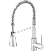 Baterie de bucătărie cu arc spiralat și scurgere