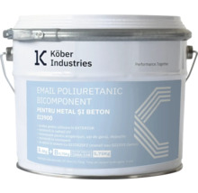 Recipient cu email poliuretanic bicomponent pentru metal și beton de la Köber Industries