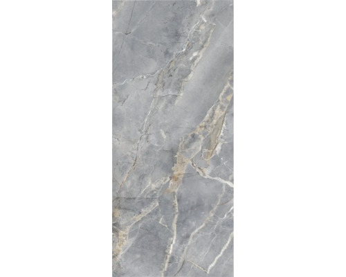 Panou decorativ SPC impermeabil Rocko Tiles, 123x280 cm, decor marmură antracit