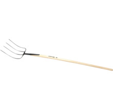 Furcă de gunoi de grajd cu mâner de lemn pentru grădinărit și agricultură