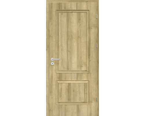 Foaie de ușă Classen Rivera Arena 1 203,5x74,4 cm dreapta 3 balamale Ușă din lemn cu două panouri dreptunghiulare și mâner