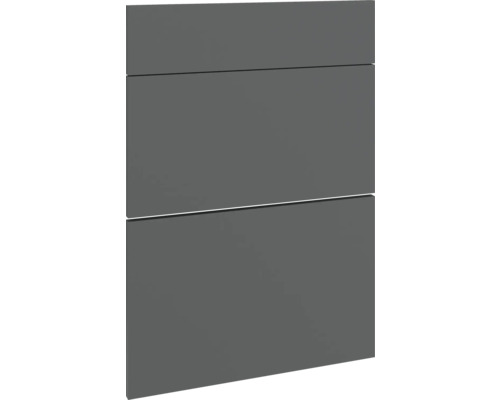 Fronturi de mobilier de baie gri cu trei sertare