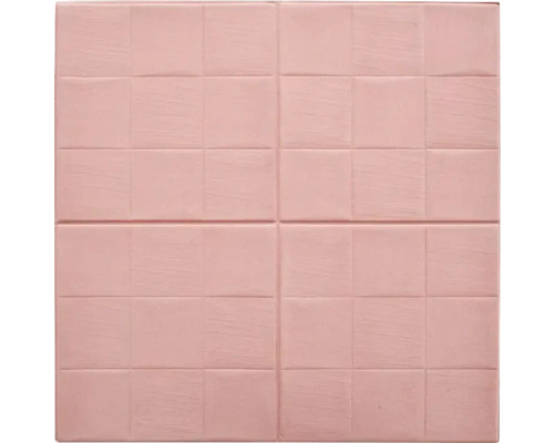 Panou decorativ autoadeziv 3D Moderna roz 70x70x0,6 cm Placă acustică pătrată pentru absorbția sunetului