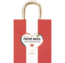 Sac de hârtie cu mânere de hârtie, de dimensiune medie