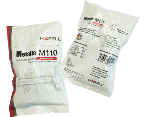 Pachet de balamale Haefele Metalla M110 pentru uși aplicate