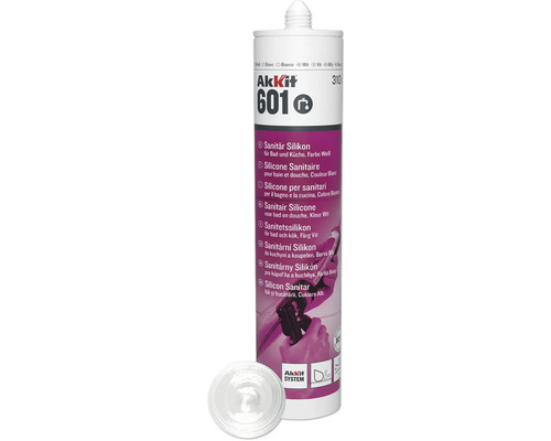 Silicon sanitar Akkit 601 310 ml alb Akkit 601 Silicon Sanitar pentru băi și bucătării
