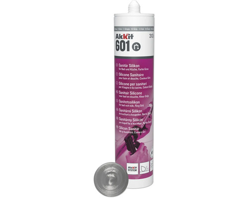 Silicon sanitar Akkit 601 gri 310 ml Cartuș silicon sanitar Akkit 601, culoare gri