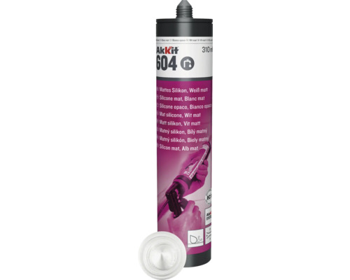 Silicon Akkit 604 310 ml alb mat Akkit 604 silicon alb mat, 310 ml