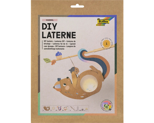 Set de bricolaj felinar veveriță în ambalaj